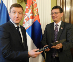 18 March 2019 National Assembly Deputy Speaker Veroljub Arsic and Deputy Chairman of the Russian Federation Council Andrei Turchak